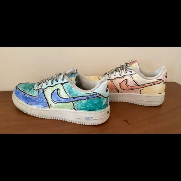 Nike customised Air Force 1 size 1.5 - Picture 5 of 5